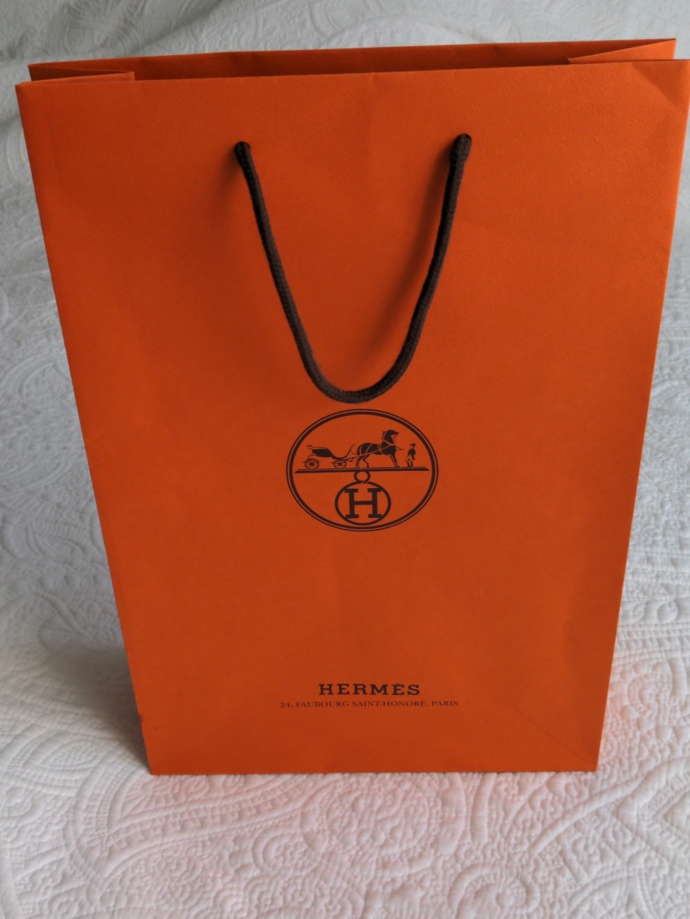 Hermes Authentic Scarf Box + Ribbon + Shopping Bag - Picture 8 of 10